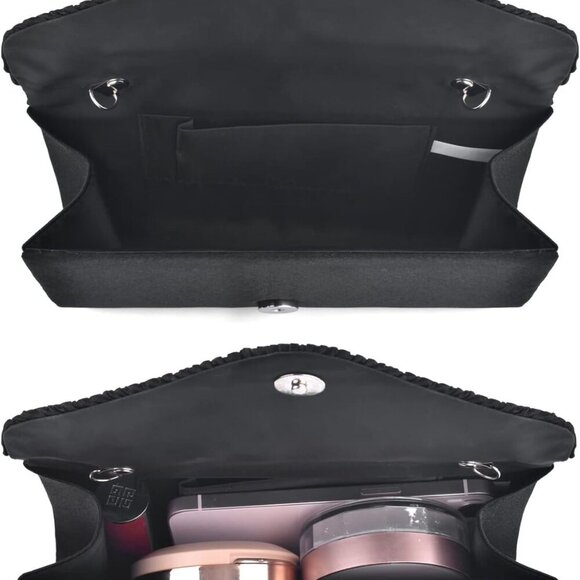 Evening Clutch Purses for Women Handbags for Formal Wedding Party Cocktail Prom - Picture 5 of 7